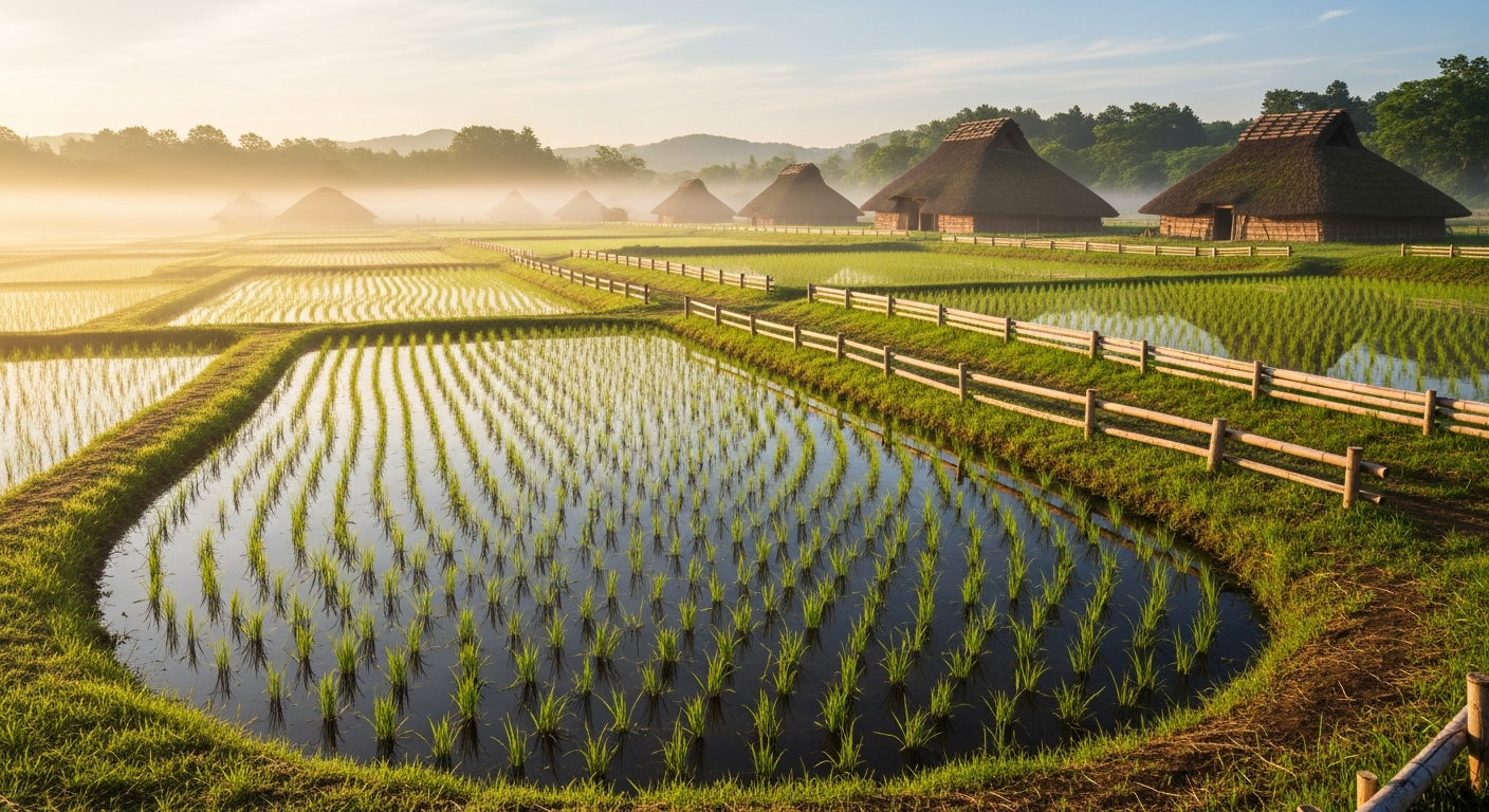 菜畑遺跡 のAI生成イメージイラスト
