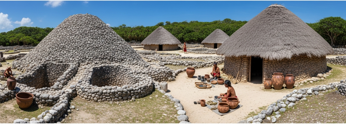 荻堂貝塚 のAI生成イメージイラスト